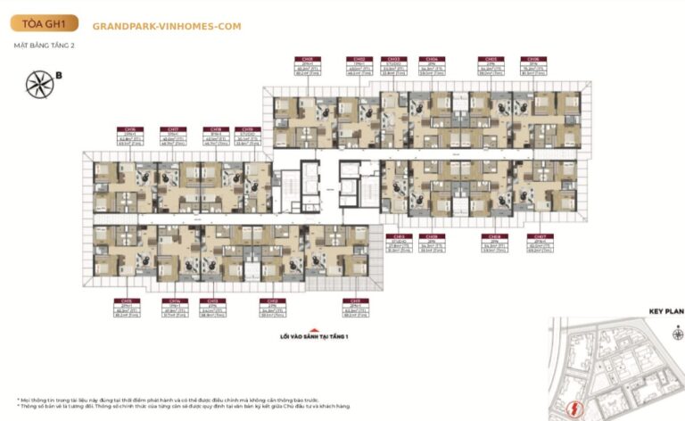 Layout Căn Hộ GH1 Glory Heights: Thiết Kế Thông Minh, Sống Đầy Đủ