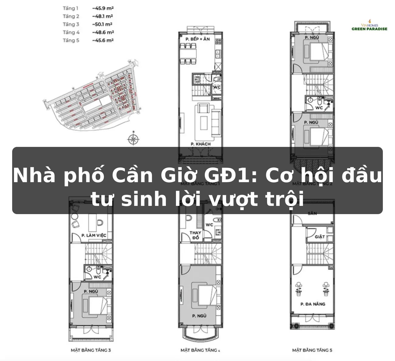 Nhà phố Cần Giờ GĐ1: Cơ hội đầu tư sinh lời vượt trội