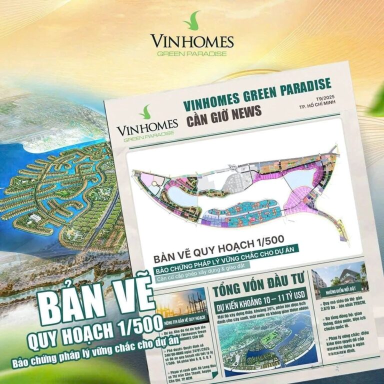Thông tin quy hoạch 1/500 dự án Vinhomes Cần Giờ