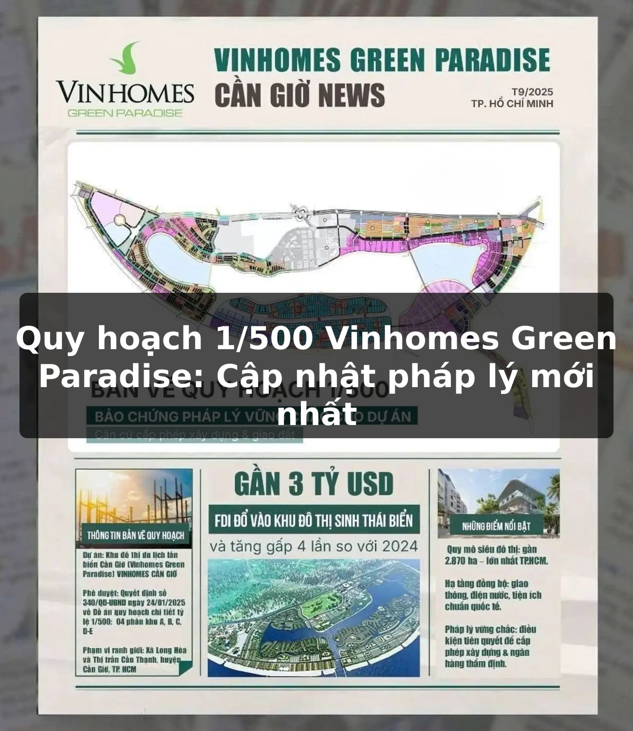 Quy hoạch 1/500 Vinhomes Green Paradise: Cập nhật pháp lý mới nhất!